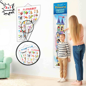 2 IN 1 ALPHABET AND NUMBER 1-10 and PRINCESS HEIGHT CHART | Set of 2 ...