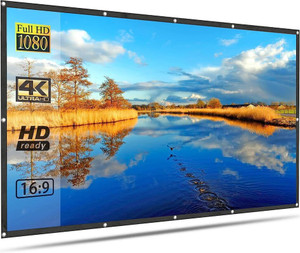MOIZ 200 inch Projector Screen,4K 4:3 Portable Eyelet Premium Foldable ...