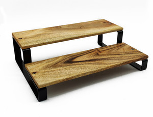 Easyroot Containers Kitchen Rack Wood Wooden 2 Step Kitchen Spice Rack ...