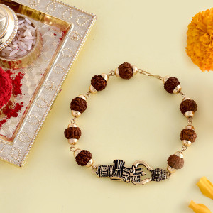VOYLLA Lord Shiva Trishul Motif Rakhi For Brother - Traditional Thread Rakhi, Pack Of 1 - View #8