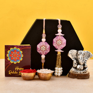 Tonkwalas Designer Rakhi Gift Set For Brother Combo With Roli Chawal ...