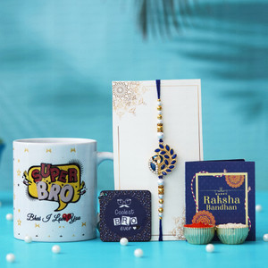 Dreamica Designer TGS-Rakhi-1526 Assorted Mug, Key Ring, Greeting Card ...
