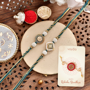 Voylla Thread Traditional Inspired Men's White Pearls Embellished ...