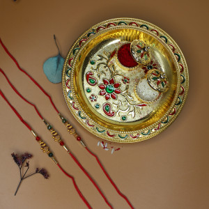 JWELLA Thread Set of 3 Elephant Rakhi with Quirky Card, Roli & 14cm ...