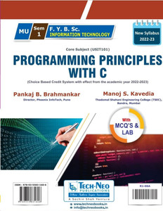 Programming Principles With C For MU Sem 1 F. Y. B.Sc. (Information ...