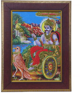 Frame Dharmik Dharmikk Shani Dev Maharaj Hindu God Wooden Photo Frame Rectangular ...