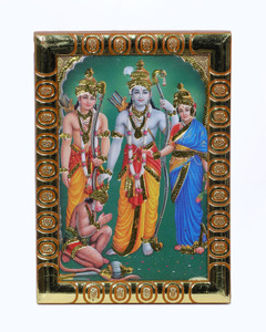 Frame Dharmik Dharmikk Lord Ram, Lakshman, Sita & Hanuman ji Photo Frame | Pocket ...