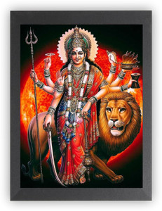US COLLECTION Durga Maa on Tiger MATA vaishno Devi pindi roop photo ...