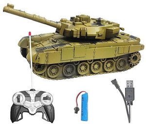 Velcon Remote Control 360 Rotating Army Battle Tank Toy for Kids with ...