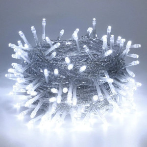 INDOB 100 LEDs 15 m White Color Changing, Flickering, Steady Bulb Rice ...
