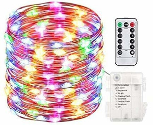 XERGY 100 LEDs 10 m Multicolor Steady String Rice Lights Price in India ...