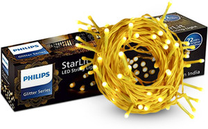 PHILIPS 72 LEDs 12 m Yellow Steady String Rice Lights Price in India ...
