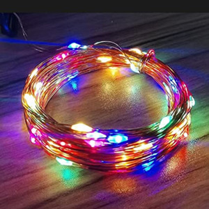 Home Delight 100 LEDs 10 m Multicolor Flickering String Rice Lights ...
