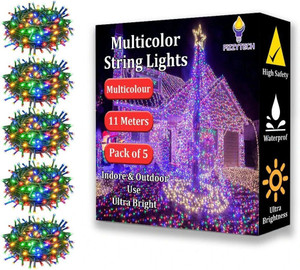 FIZZYTECH 40 LEDs 11 m Multicolor Steady String Rice Lights Price in ...