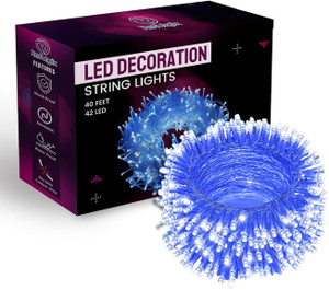 Refulgix 40 LEDs 12 m Blue Steady String Rice Lights Price in India ...