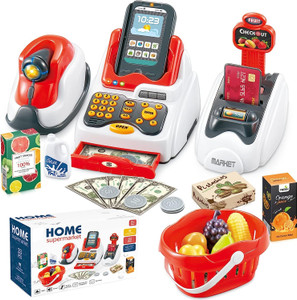 INFINITY USE Cash Register with Scanner Card Machine Fruits Functional ...