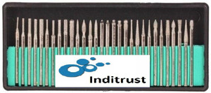 Inditrust Rotary tool drill 30 pc Diamond Burr Set for Engraving in ...