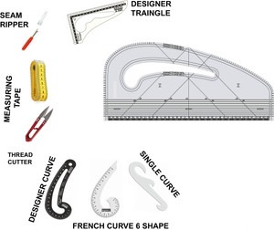 Kitoarts Pattern Master Marking Ruler,Tailoring Material,French Curve ...