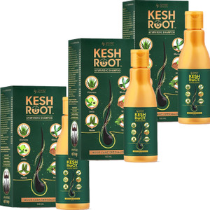 KESH ROOT Rj Kesh Root Ayurvedic Shampoo Pack of - 3 - Price in India ...