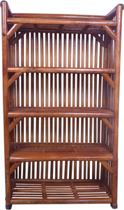RAINBOW Wood, Bamboo,Cane shoe rack chappal stand, Bookshelf for office ...