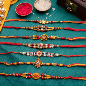 Home Delight Designer 7 Rakhi set 1 Assorted Rakhi Set Price in India ...