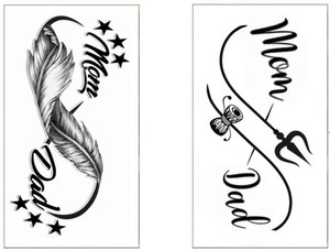 TATMODS Mom Dad Infinity Damru Feather Combo Waterproof Men Woman ...