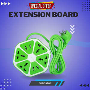 GUGGU USB HUB Extension Board Hexagon Electrical Cord Power 4 Socket ...