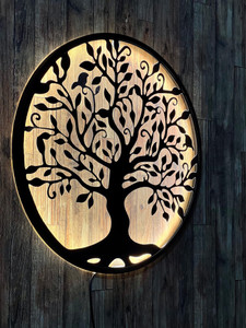 Aaininternational Backlit Tree of Life 3D Metal Wall Art 24 Inch ...