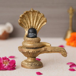 CAPIO ART POLYRESIN SHIVLING FOR TEMPLES Decorative Showpiece - 12 cm ...
