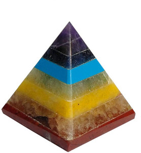 Pyramid Inch Stone Shivalays Natural 7 Chakra Pyramid (Size 1 Inch) Crystal Healing Stone ...