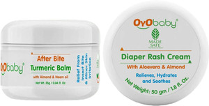 Oyo Baby After Bite Turmeric Balm (25g) + Diaper Rash Cream Price in ...
