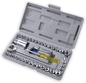 CHESTON Socket Set of 40-In-1 Multi Purpose Tool Kit w/Wrench ...