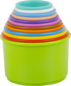 Toy Fun Build Up Beakers Stacking and Nesting Toy for Kids, Multicolour ...