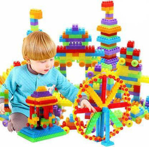 AEXONIZ TOYS 3-8 Years Old Kids 200+ Building Blocks Toy Game with ...