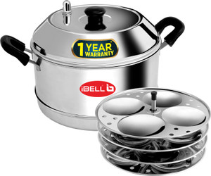 iBELL IDLY COOKER (NORMAL) Idli Pot, Stainless Steel, Induction & Gas Stove compatible Stainless ...
