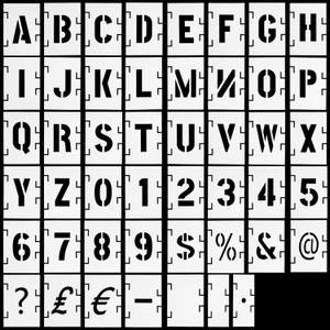Devasya Crafts 153 Pieces Letter Number Stencils Kit, 3 Inch ...