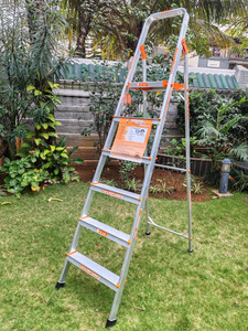 Vawk Kal Vakkal Vakkal Premium Step Ladders - 6 Steps (5+1) Aluminium Ladder ...