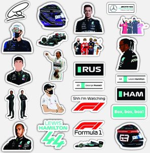 Aapki Marzi 6.35 cm Formula One (F1) Mercedes Edition Laptop Stickers ...