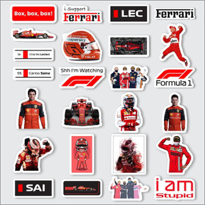 Aapki Marzi 6.35 cm Formula One (F1) Ferrari Edition Laptop Stickers ...