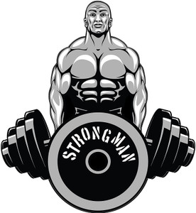 PRINTHUBS 11 inch Bodybuilder Motivational Sticker For Gym Room Wall ...