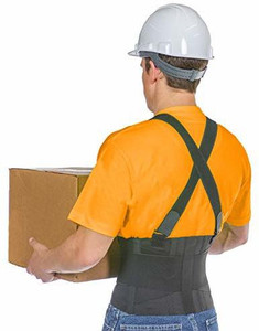 BraceAbility Industrial Work Back Brace Removable Suspender Straps For ...