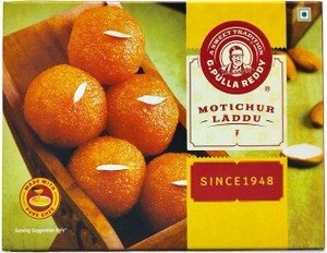 G Pulla Reddy MOTICHUR LADDU 250GM Tray Price in India - Buy G Pulla ...