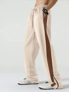 Jump Cuts Colorblock Men Beige Track Pants - Buy Jump Cuts Colorblock ...