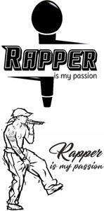 voorkoms Rapper Passion Music Tattoo Waterproof For Boys and Girls ...