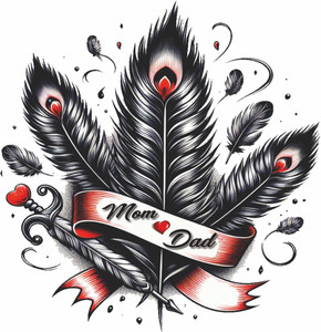 voorkoms Mom Dad With Temporary Tattoo For Male And Female Tattoo ...