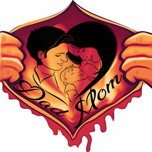voorkoms Big Heart Mom Dad Tattoo Waterproof Men and Women Temporary ...