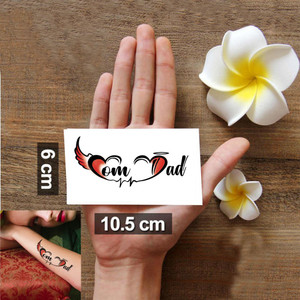 voorkoms Mom Dad With Heart Temporary Tattoo Stickers For Male And ...