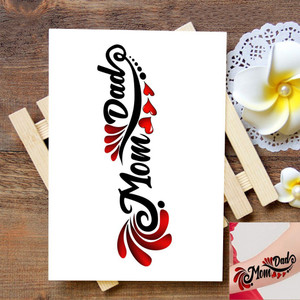 voorkoms Mom Dad Tattoo Temporary Tattoo Tattoo Stickers For Male And ...