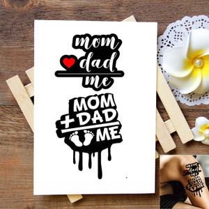 voorkoms Mom Dad And Me Tattoo Temporary Tattoo Stickers For Male And ...