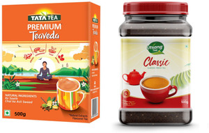 Tata Teaveda Premium Tea - 500g & Utsang Classic Leaf Tea - 500g Combo ...